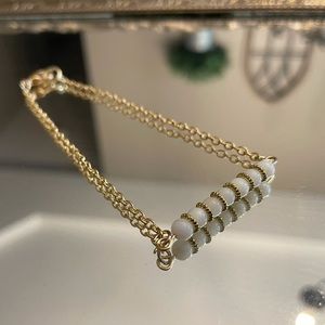 Handmade gold beaded bracelet